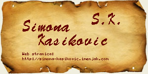 Simona Kašiković vizit kartica